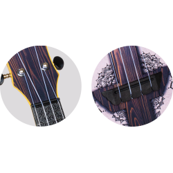 TUS40 Travel Ukulele - Mandala Wood : w/bag
