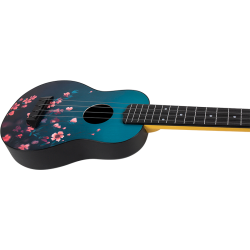 Flight Travel Ukulele Sakura LONGNECK Sopran/koncert + gigbag