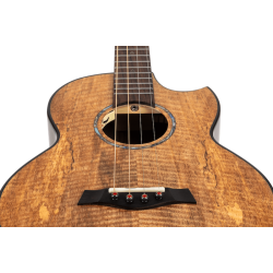 Maia Baritone Electro Acoustic Ukulele Left Handed : Solid Top, Steel String