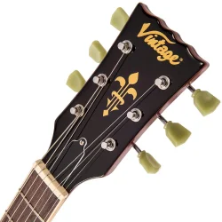 Vintage V100 Guitar- Flame Iced Tea