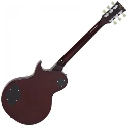 Vintage V100 Guitar- Flame Iced Tea
