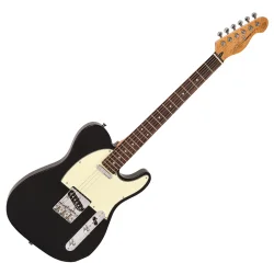 Vintage V20 Coaster Series Electric Guitar: Gloss Black