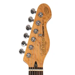 Vintage V20 Coaster Series Electric Guitar: Gloss Black