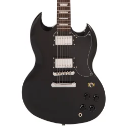 Vintage V69 Coaster Series Electric Guitar: Gloss Black