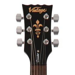 Vintage V69 Coaster Series Electric Guitar: Gloss Black