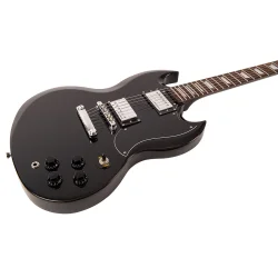Vintage V69 Coaster Series Electric Guitar: Gloss Black