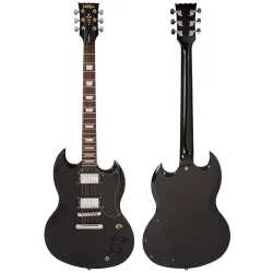 Vintage V69 Coaster Series Electric Guitar: Gloss Black