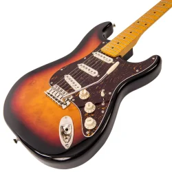 Vintage Electric Guitar- Maple Fingerboard: Sunset Sunburst