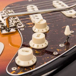 Vintage Electric Guitar- Maple Fingerboard: Sunset Sunburst