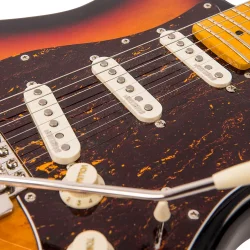 Vintage Electric Guitar- Maple Fingerboard: Sunset Sunburst