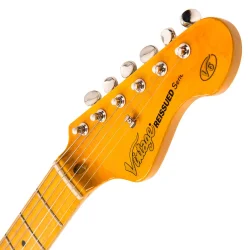 Vintage Electric Guitar- Maple Fingerboard: Sunset Sunburst