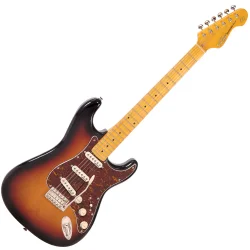 Vintage Electric Guitar- Maple Fingerboard: Sunset Sunburst