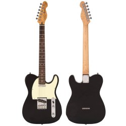 Vintage V20 Coaster Series Electric Guitar: Gloss Black