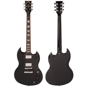 Vintage V69 Coaster Series Electric Guitar: Gloss Black