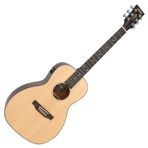 Vintage Stage Series Parlour Electro Guitar: Natural