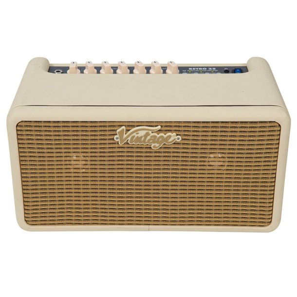 Vintage Retro 25 Amplifier With Dsp: Vintage White