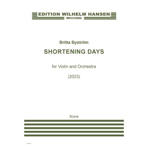 Shortening Days: Violin Concerto - 2.2.2.2/2.2.2.1/2perc.hp/str.