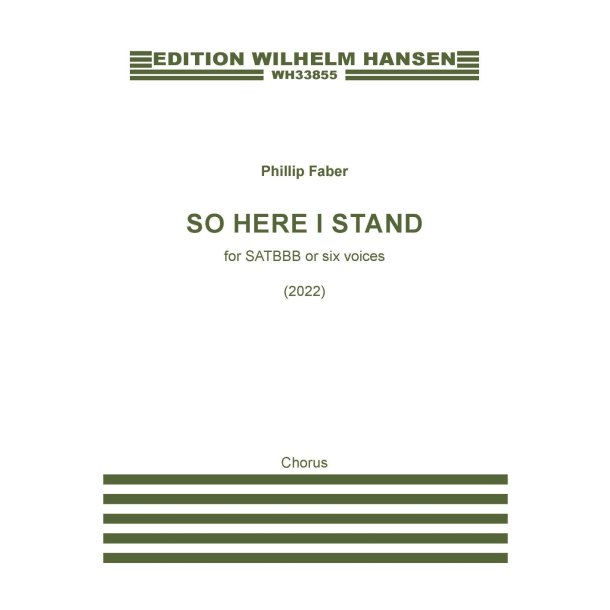 SO HERE I STAND