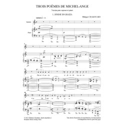 Trois Po&egrave;mes de Michel-Angelo