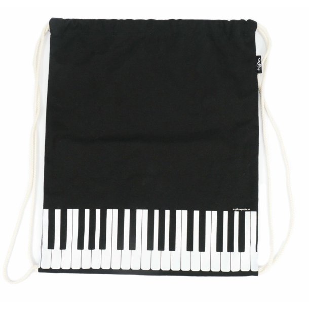Drawstring bag keys black : (printed on both sides) 37*44 cm H