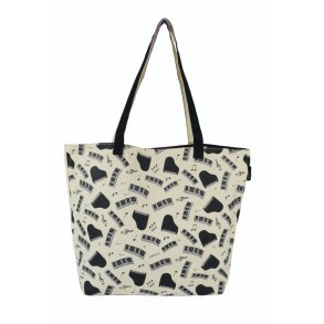 City Shopper piano & keys black/silver : 41/29*31(H)*12 cm