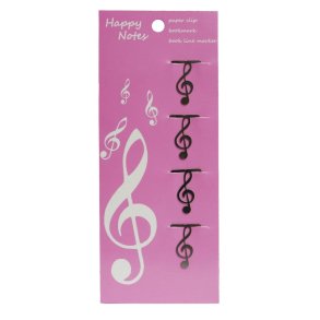 Clip g-clef 4 pcs : stainless steel 15*23 mm