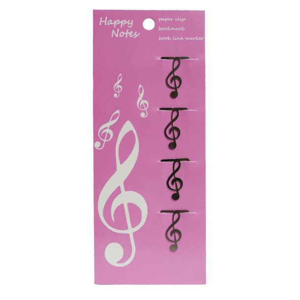 Clip g-clef 4 pcs : stainless steel 15*23 mm