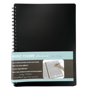 Innovative Nodemappe med plastiklommer - Music Folder Standard : A4/40