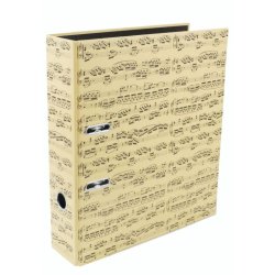 Ringbind mappe med nodelinjer creme A4/70 mm