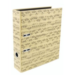 Ringbind mappe med nodelinjer creme A4/70 mm