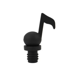 Vinflaskekapsyl med ttondelsnot  svart silikon, 8,5 cm