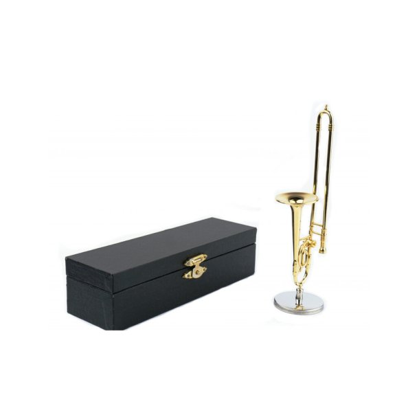 Trombone with stand&gift case : 13,5cm (1/6) gold plated