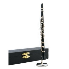 Clarinet wooden with stand & gift case : 16cm (1/6) black