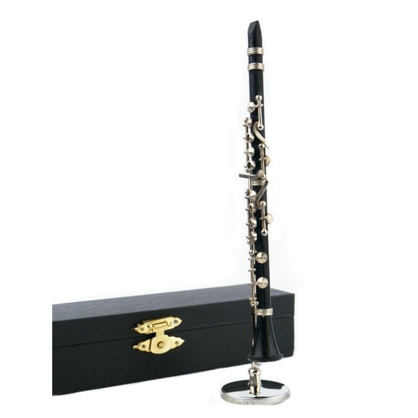 Clarinet wooden with stand &amp; gift case : 16cm (1/6) black