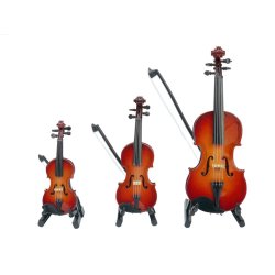Violin with arc with stand & gift case : 8 cm
