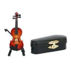 Violin with arc with stand & gift case : 8 cm