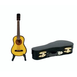 Guitar with stand&gift case : (Guitar=13 cm)