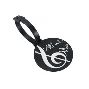 Luggage tag '' All I need is Music'' : D: 6.5 cm