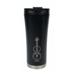 Coffee-to-go thermo mug: violin : (stainless steel / double walled) 0,5L