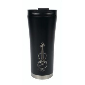Coffee-to-go thermo mug: violin : (stainless steel / double walled) 0,5L