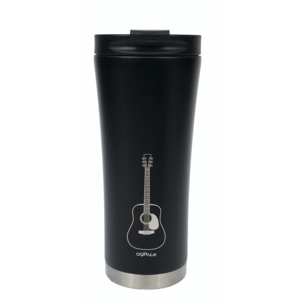Coffee-to-go thermo mug: guitar : (stainless steel / double walled) 0,5L