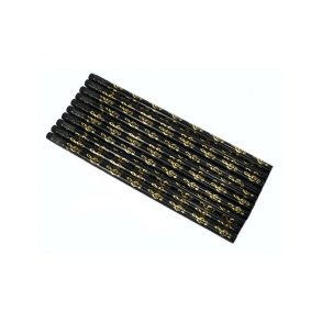 Blyertspennor med svart och gyllene g-klav  10 st