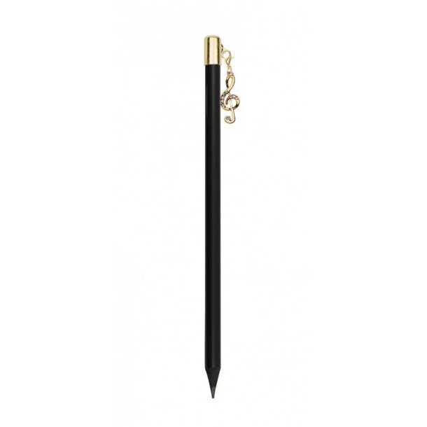 Pencil with g-clef charm gold