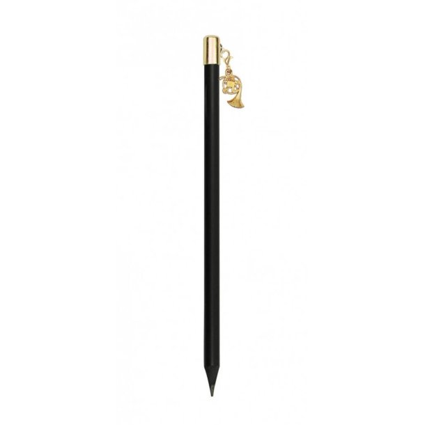 Pencil with horn charm gold