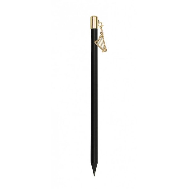 Pencil with harp charm gold