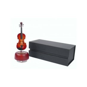 Violin music box The Blue Danube with gift case : 20 cm H (violin=14 cm H)