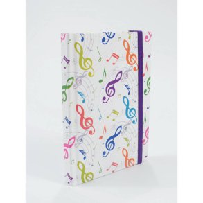 Notebook g-clef colourful A6 : 96 sheets (192 pages)