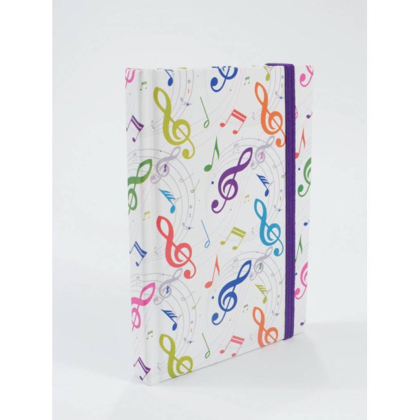 Notebook g-clef colourful A6 : 96 sheets (192 pages)