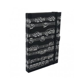 Notebook sheet music black A6 : 96 sheets (192 pages)