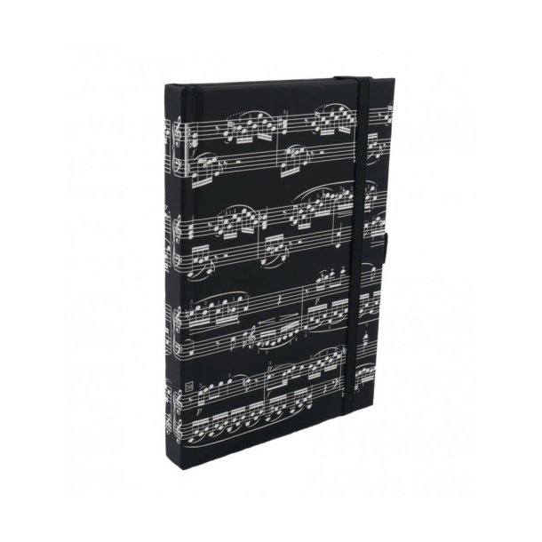 Notebook sheet music black A6 : 96 sheets (192 pages)